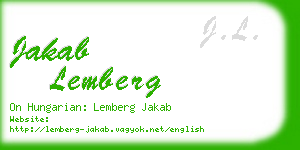 jakab lemberg business card